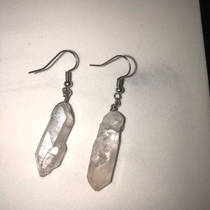Homemade crystal earrings